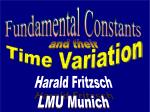 Fundamental Constants - slide 1