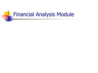 Financial Analysis Module