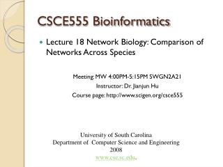 CSCE555 Bioinformatics