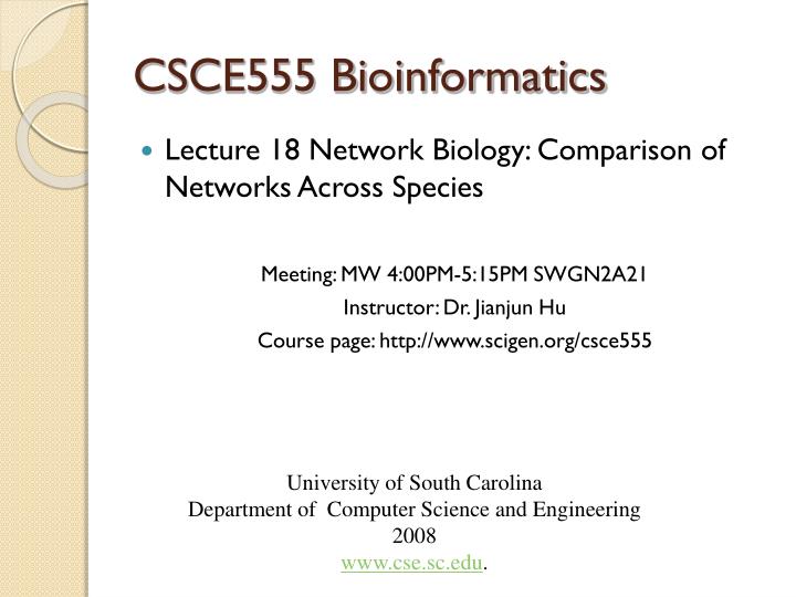csce555 bioinformatics