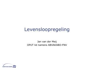 levensloopregeling