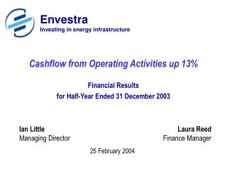 Cashflow from Operating Activities up 13%