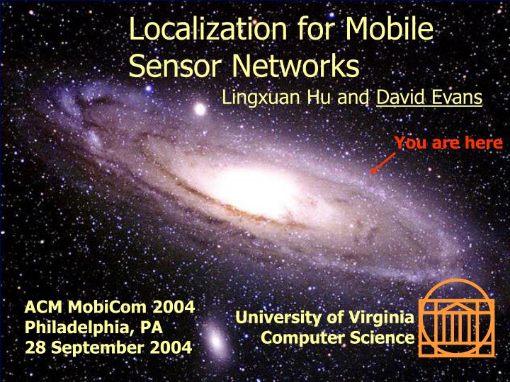 localization for mobile sensor networks