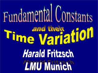 Fundamental Constants