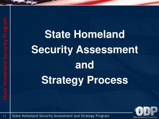 State Homeland Security Assessment and Strategy Process