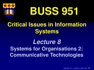 Critical Issues in Information Systems