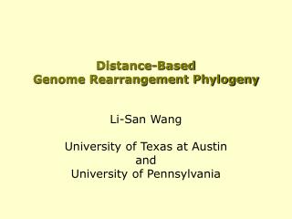 Distance-Based Genome Rearrangement Phylogeny