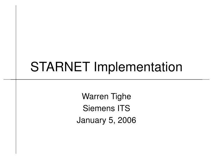starnet implementation