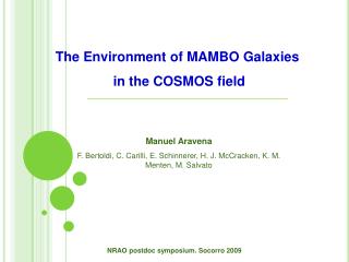 The Environment of MAMBO Galaxies in the COSMOS field