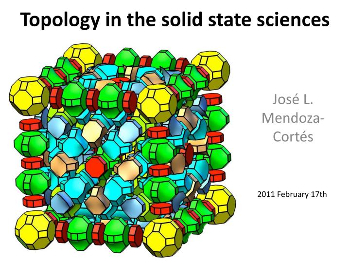 topology in the solid state sciences
