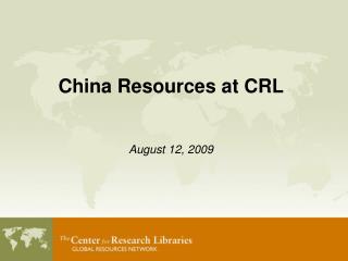 China Resources at CRL