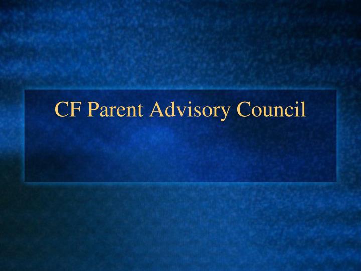 cf parent advisory council