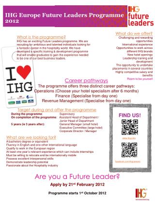 IHG Europe Future Leaders Programme 2012