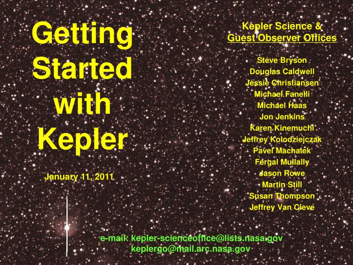 getting started with kepler