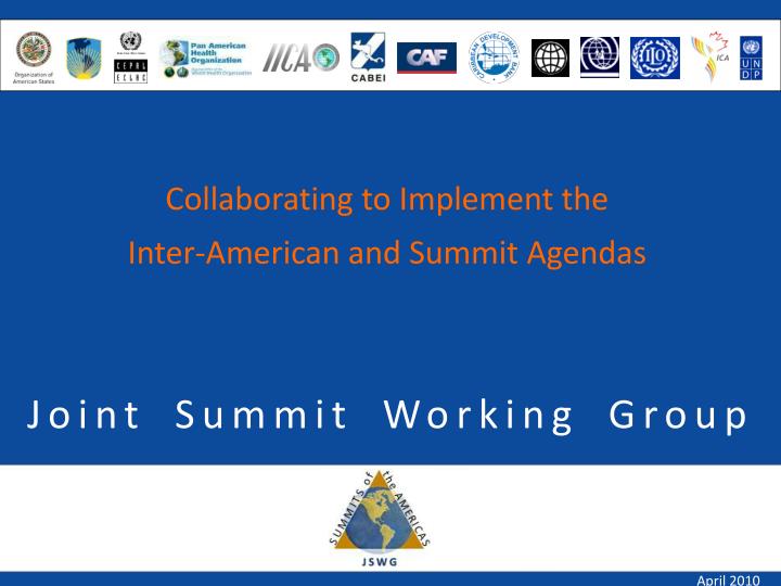 joint summit working group