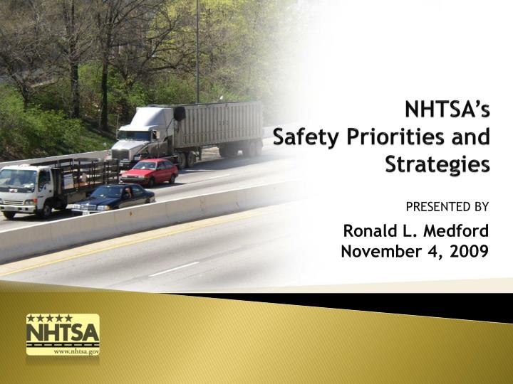 nhtsa s safety priorities and strategies