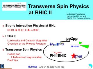 Transverse Spin Physics 	 at RHIC II