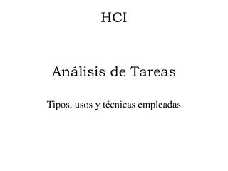 an lisis de tareas