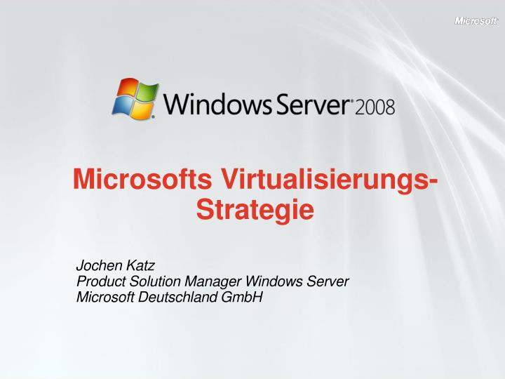 microsofts virtualisierungs strategie