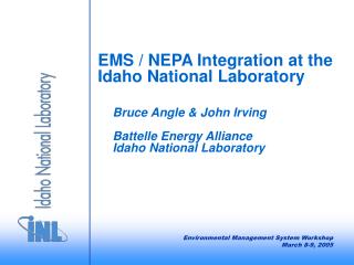 EMS / NEPA Integration at the Idaho National Laboratory