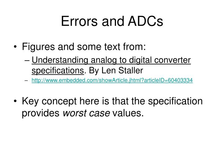 errors and adcs