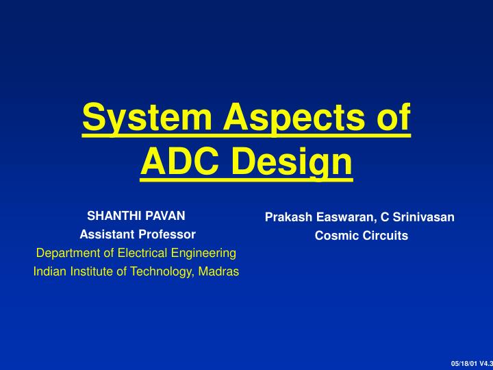 system aspects of adc design
