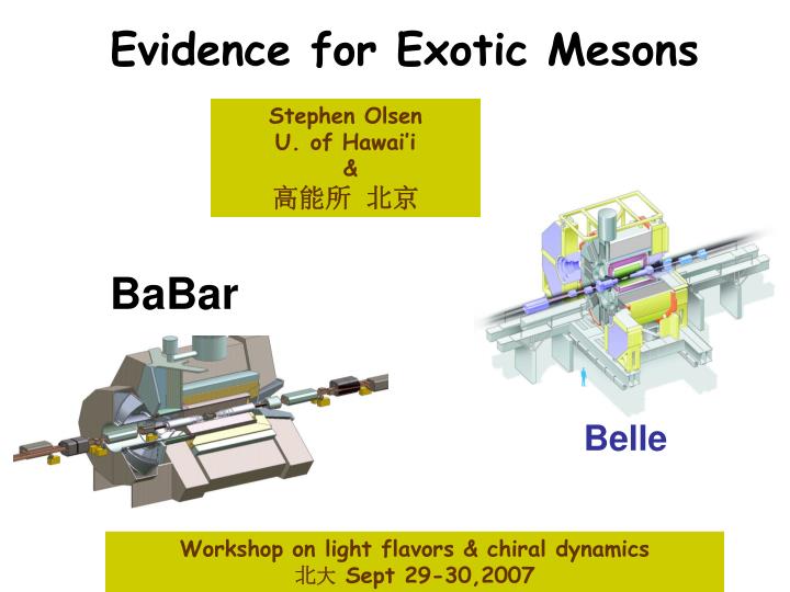 evidence for exotic mesons
