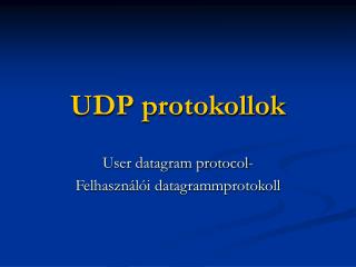 udp protokollok