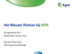Het Nieuwe Werken bij KPN - slide 1