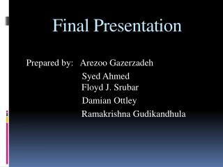 Final Presentation