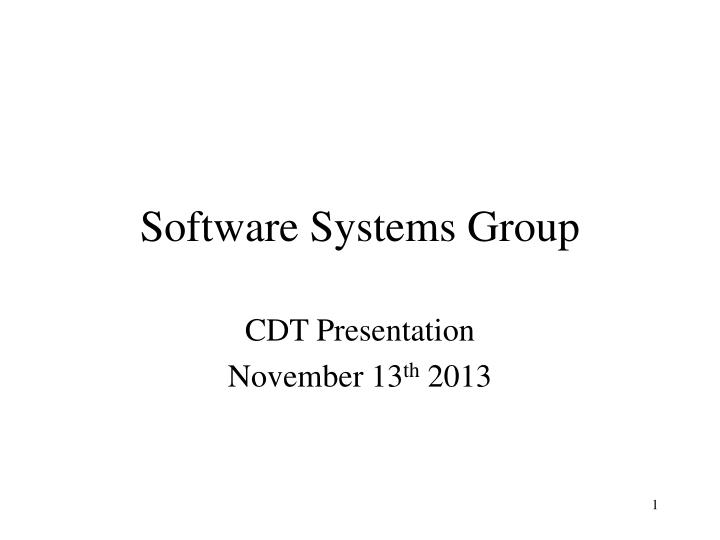 software systems group