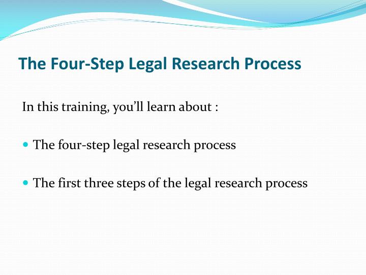 the four step legal research process