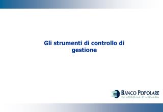 gli strumenti di controllo di gestione