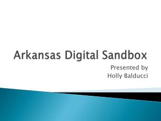 Arkansas Digital Sandbox