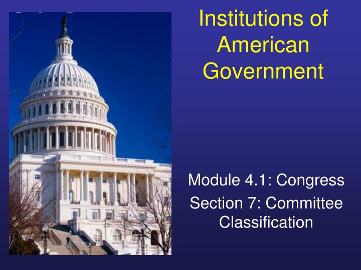 institutions of american government