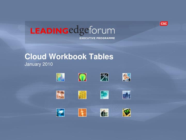 cloud workbook tables