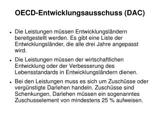 oecd entwicklungsausschuss dac