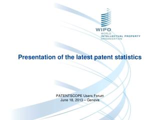 Presentation of the latest patent statistics
