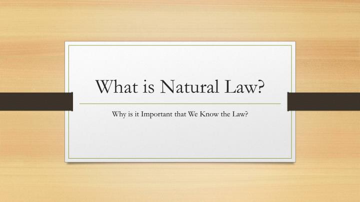 what is natural law