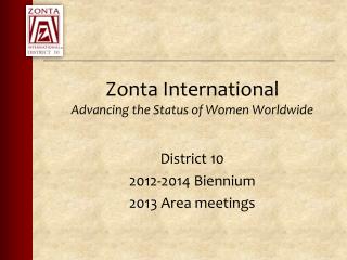 Zonta International Advancing the Status of Women Worldwide