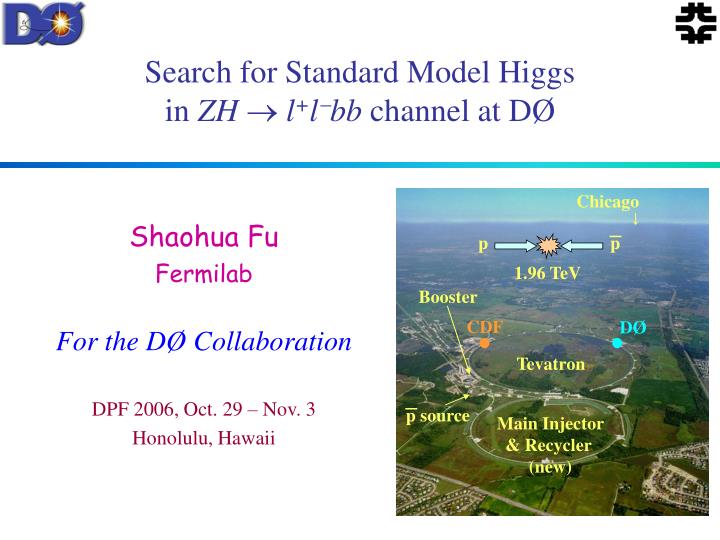 search for standard model higgs in zh l l bb channel at d