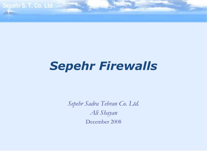 sepehr firewalls