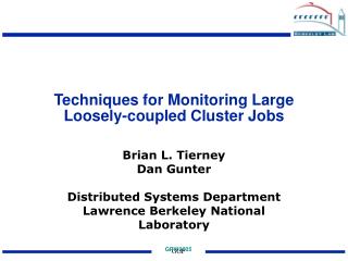 techniques for monitoring large loosely coupled cluster jobs