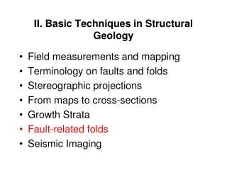 II. Basic Techniques in Structural Geology