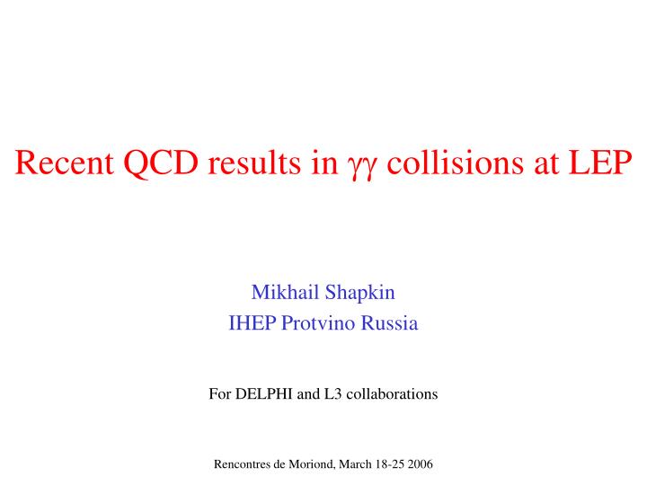 recent qcd results in collisions at lep