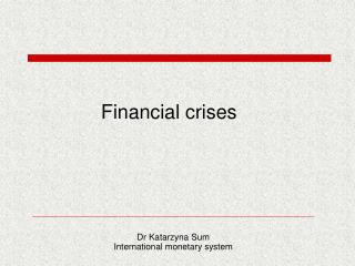 Financial crises