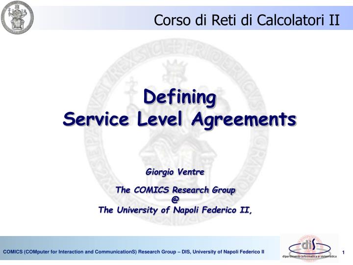 defining service level agreements