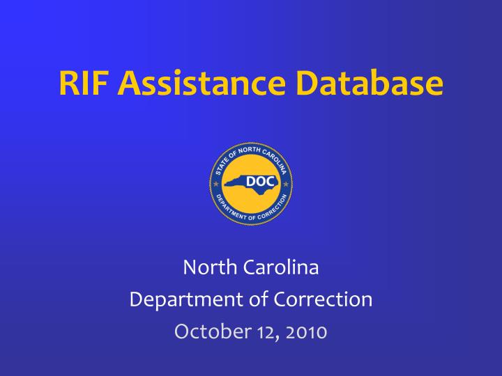 rif assistance database