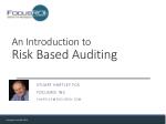 An Introduction to Risk Based Auditing - slide 1