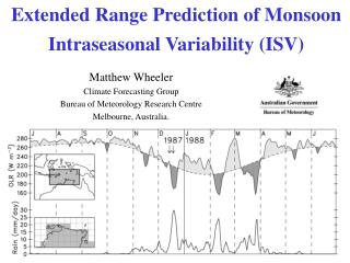 Extended Range Prediction of Monsoon Intraseasonal Variability (ISV)